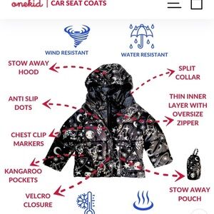 One Kid - The Road Coat - Vegan - Rocketship Size 4